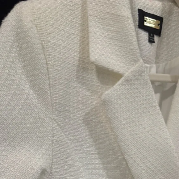 TRENDY LONG SLEEVE DOUBLE
BREASTED BLAZER MINI
DRESS - WHITE - Picture 7 of 17